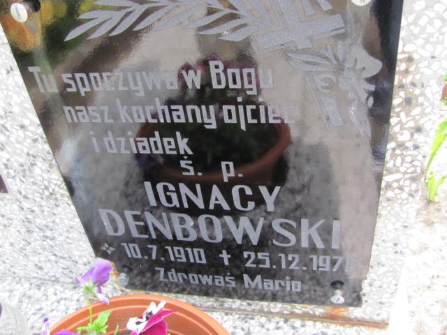 Ignacy DENBOWSKI 1910 Międzybórz - Grobonet - Wyszukiwarka osób pochowanych