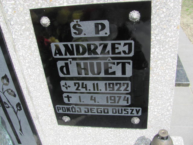 Andrzej d'HUET 1932 Międzybórz - Grobonet - Wyszukiwarka osób pochowanych