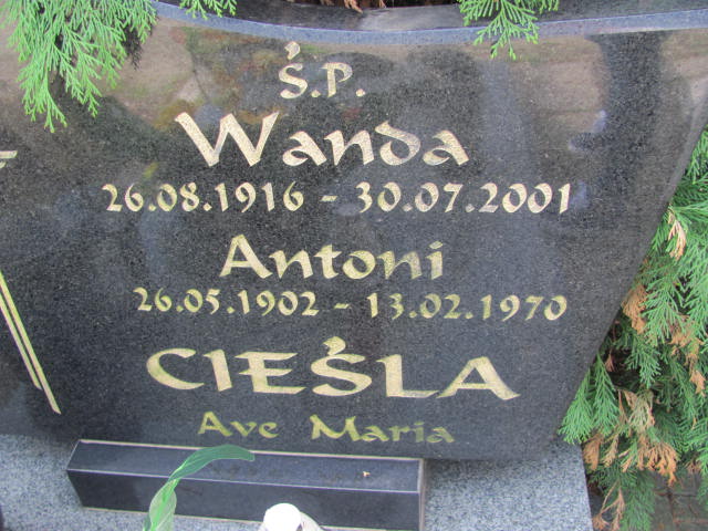 Antoni CIEŚLA 1902 Międzybórz - Grobonet - Wyszukiwarka osób pochowanych