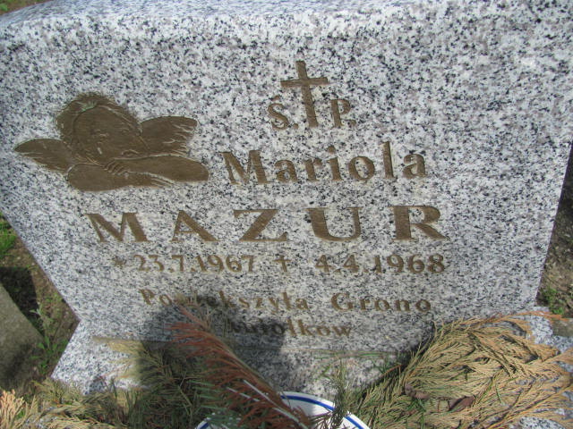 Mariola MAZUR 1967 Międzybórz - Grobonet - Wyszukiwarka osób pochowanych